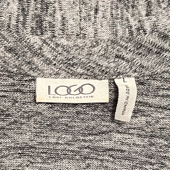 LOGO by Lori Goldstein Heathered Sharkbite Hem Cardigan - Picture 5 of 7